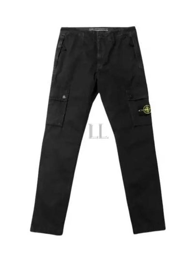 Men's Wappen Patch Cargo Track Pants Steel Grey - STONE ISLAND - BALAAN 2