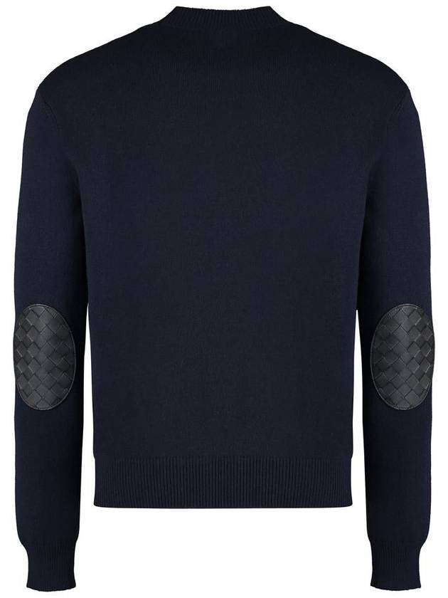 Crew Neck Cashmere Knit Top Navy - BOTTEGA VENETA - BALAAN 3