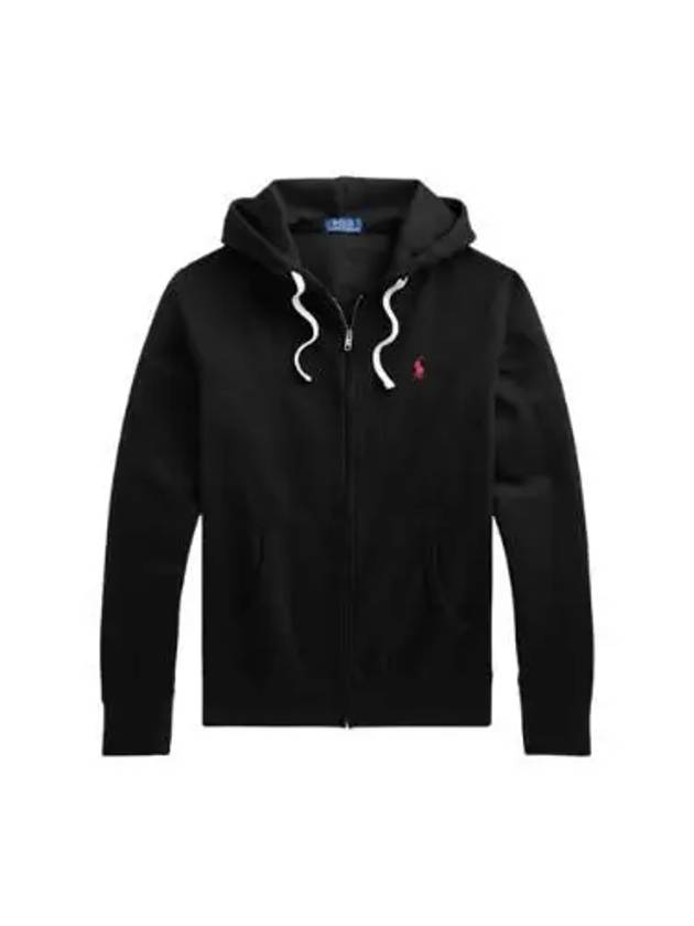 Embroidered Pony Logo Zip Up Hoodie Black - POLO RALPH LAUREN - BALAAN 2