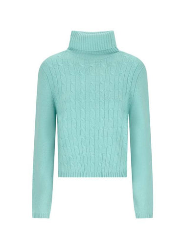 CABLE-KNIT ROLL-NECK SWAETER - ALLUDE - BALAAN 1