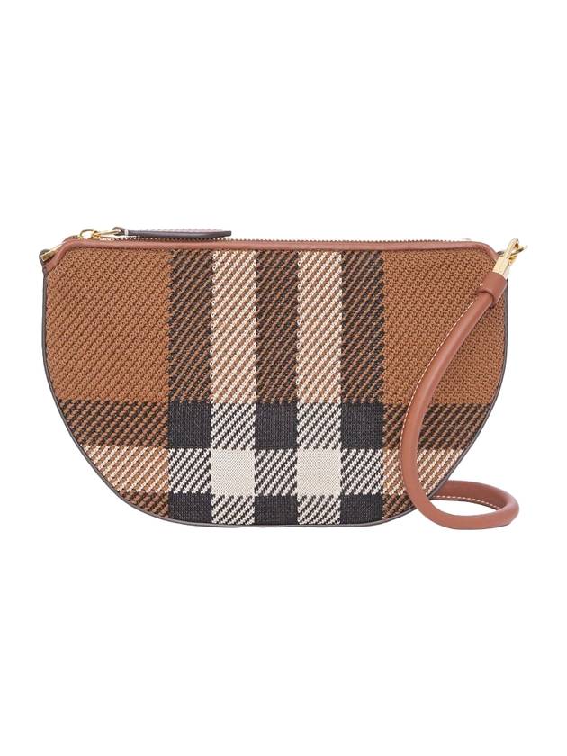 Olympia Check Shoulder Bag Birch Brown - BURBERRY - BALAAN.