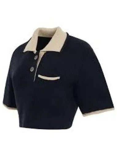 Jacquemus Le Polo Maille Arco Knit Navy 231KN1882296380SS23 1015357 - JACQUEMUS - BALAAN 1