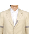 Single Breasted Button Blazer Jacket Beige - THOM BROWNE - BALAAN 8