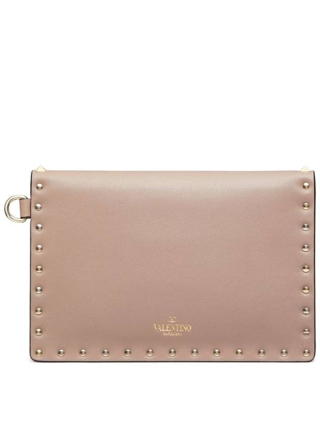 VALENTINO ROCKSTUD MEDIUM FLAT POUCH - VALENTINO - BALAAN 3