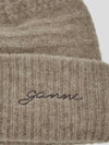 Logo embroidered knit beanie A6061 - GANNI - BALAAN 4