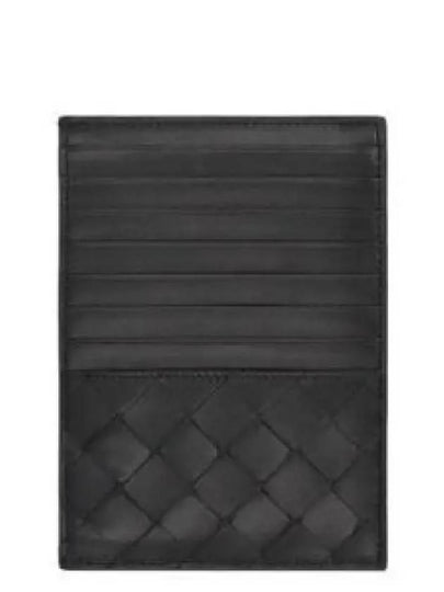 Intrecciato Coin Pocket Leather Card Wallet Black - BOTTEGA VENETA - BALAAN 2