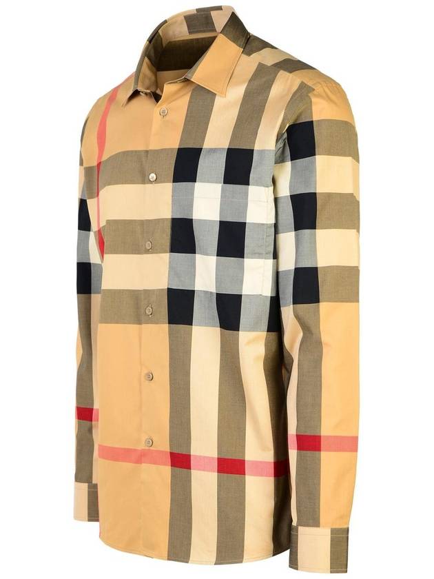 Check Cotton Long Sleeve Shirt Archive Beige - BURBERRY - BALAAN 3