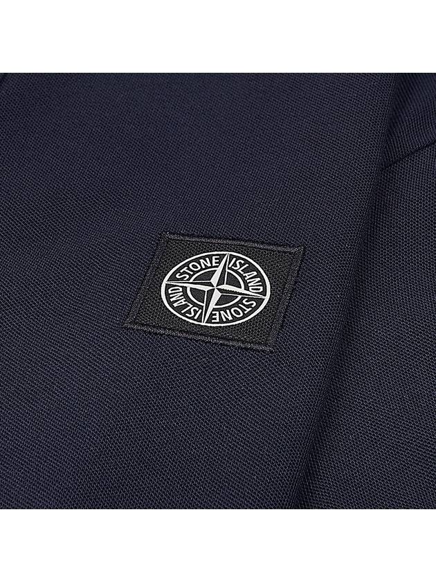 Pique Stretch Cotton Short Sleeve Polo Shirt Navy - STONE ISLAND - BALAAN 5