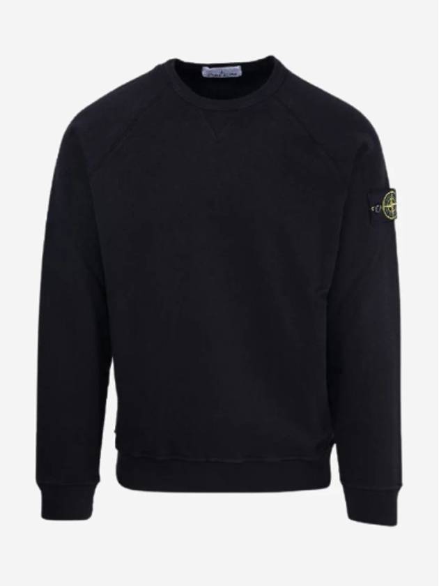 OLD Treatment Wappen Patch Crew Neck Sweatshirt Black - STONE ISLAND - BALAAN 2