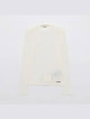 Crew Neck Cotton Long Sleeve T-Shirt White - JIL SANDER - BALAAN 4