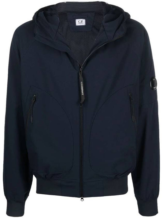 Men's Protech Mesh Lens Hood Zip-Up Navy - CP COMPANY - BALAAN 1