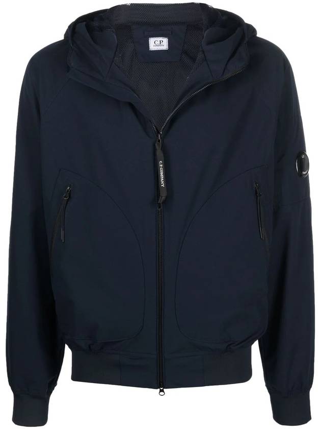 Men's Protech Mesh Lens Hooded Jacket Navy - CP COMPANY - BALAAN 1