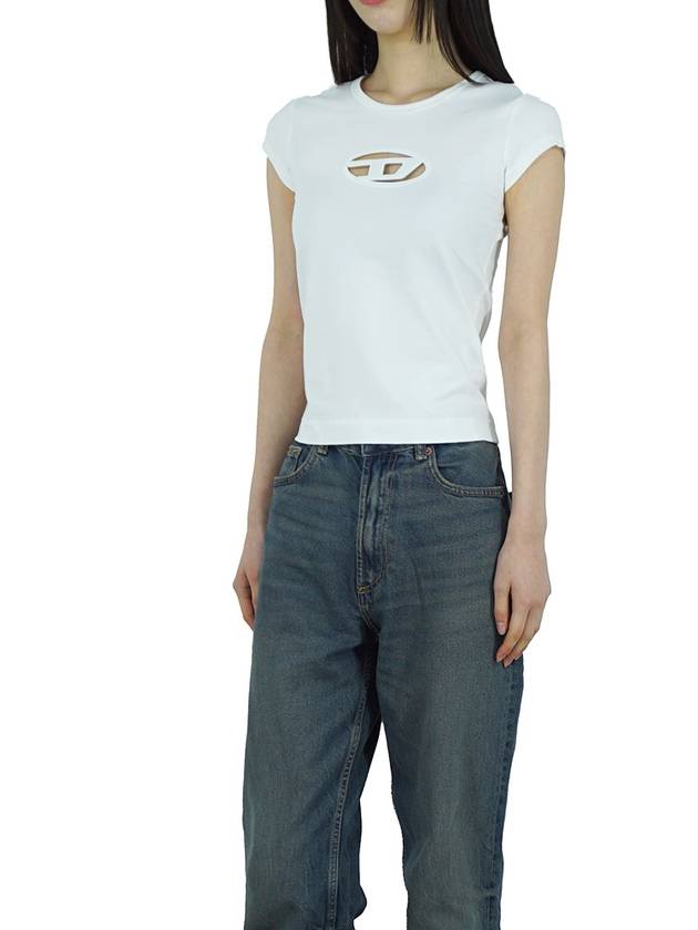 T Angie Peekaboo Logo Short Sleeve T-Shirt White - DIESEL - BALAAN 3