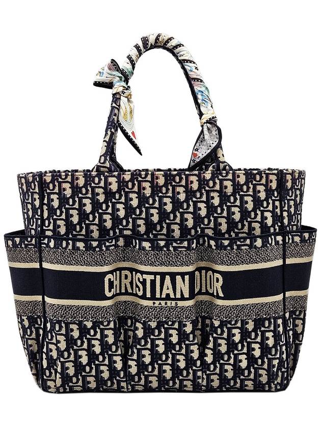 Christian Dior Oblique Jagard Catherine Blue Tote Bag - DIOR - BALAAN 1