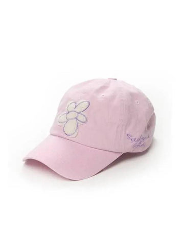 GRAFFITI FLOWER PIGMENT BIOWAHED BALL CAP PINK Pink 271627 - STIGMA - BALAAN 1