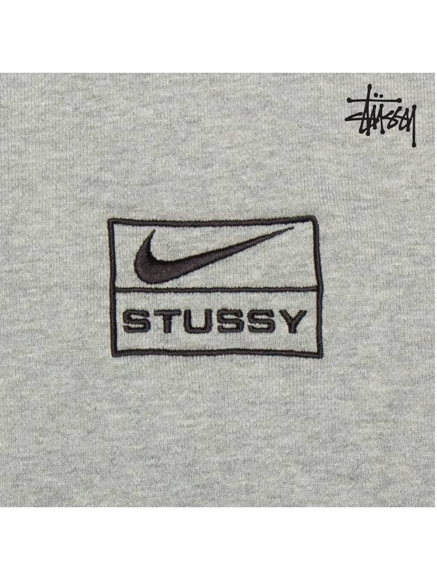 Nike NRG Fleece Crew Neck Dark Gray Heather DO9337 063 - STUSSY - BALAAN 6