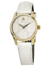 G Timeless Gold Dial Leather Watch White - GUCCI - BALAAN 1