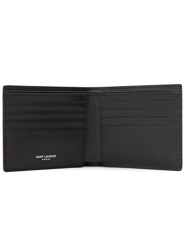 Tiny Cassandre East West Wallet in Matte Leather Black - SAINT LAURENT - BALAAN 5