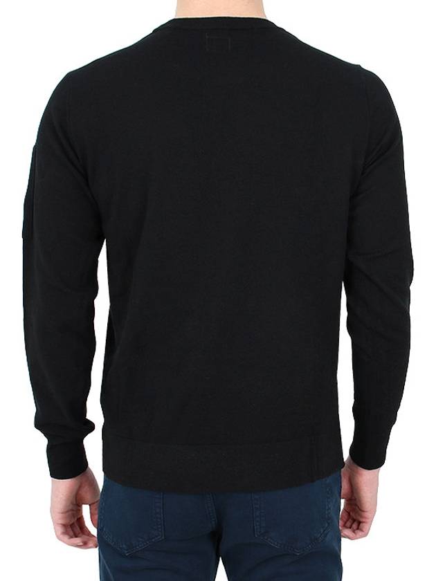 Lens Wappen Wool Knit Top Black - CP COMPANY - BALAAN 5