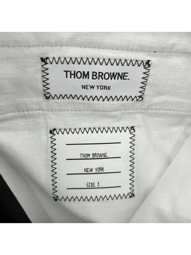 Men's Corduroy Straight Pants Black - THOM BROWNE - BALAAN 7