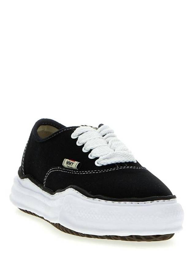 Baker OG Sole Canvas Low Top Sneakers Black - MAISON MIHARA YASUHIRO - BALAAN 3