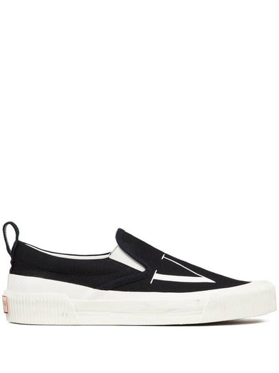 VLTN Canvas Slip-On Black - VALENTINO - BALAAN 2