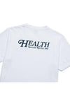 Health Print Crew Neck Cotton Short Sleeve T-shirt White - SPORTY & RICH - BALAAN 3