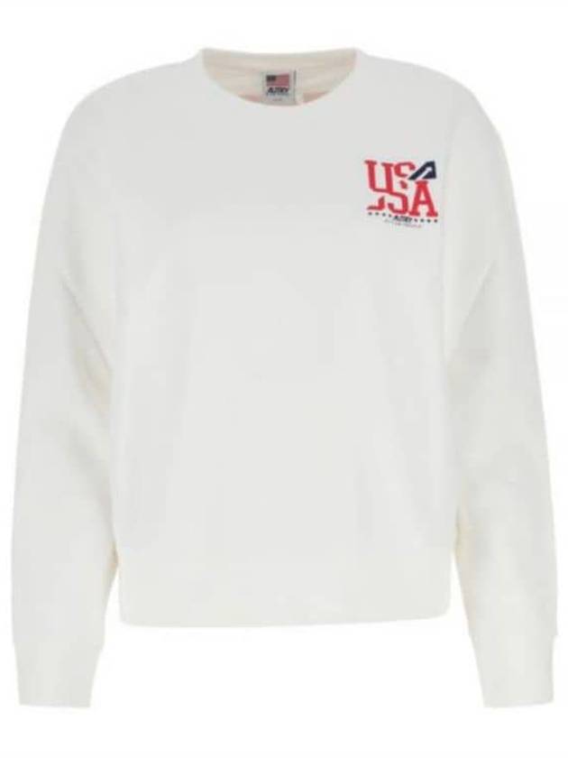 Iconic USA Logo Sweatshirt White - AUTRY - BALAAN 2