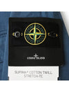 Cotton Twill Stretch Hooded Jacket Avio Blue - STONE ISLAND - BALAAN 5