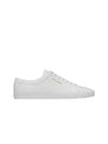 Men's Andy Leather Low Top Sneakers White - SAINT LAURENT - BALAAN 2