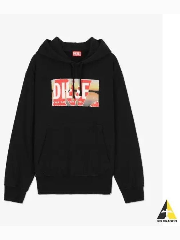 Logo Drawstring Hoodie A112580EJAA - DIESEL - BALAAN 2