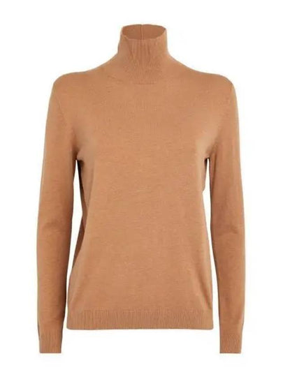 Gigi Short Sleeve Knit Turtleneck Brown - MAX MARA - BALAAN 2