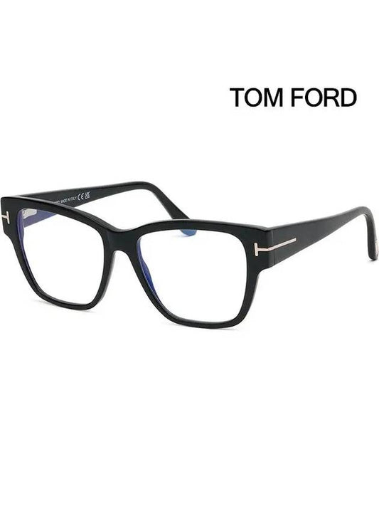 Blue light blocking glasses frame TF5745B 001 black horn rim cat eye - TOM FORD - BALAAN 1