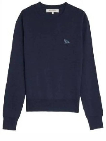 Women's Baby Fox Patch Regular Knit Top Deep Navy - MAISON KITSUNE - BALAAN 2