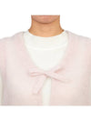 Tie String Light Mohair Vest Pink - GANNI - BALAAN 6