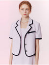 Combination tweed ribbon jacket Pink - OPENING SUNSHINE - BALAAN 1