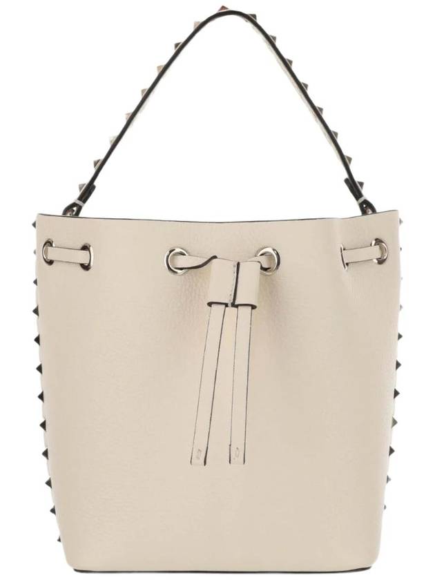 Women's Rockstud Bucket Bag Light Ivory - VALENTINO - BALAAN 1