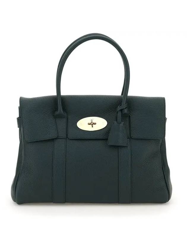 Bayswater Grained Leather Tote Bag Green - MULBERRY - BALAAN 1