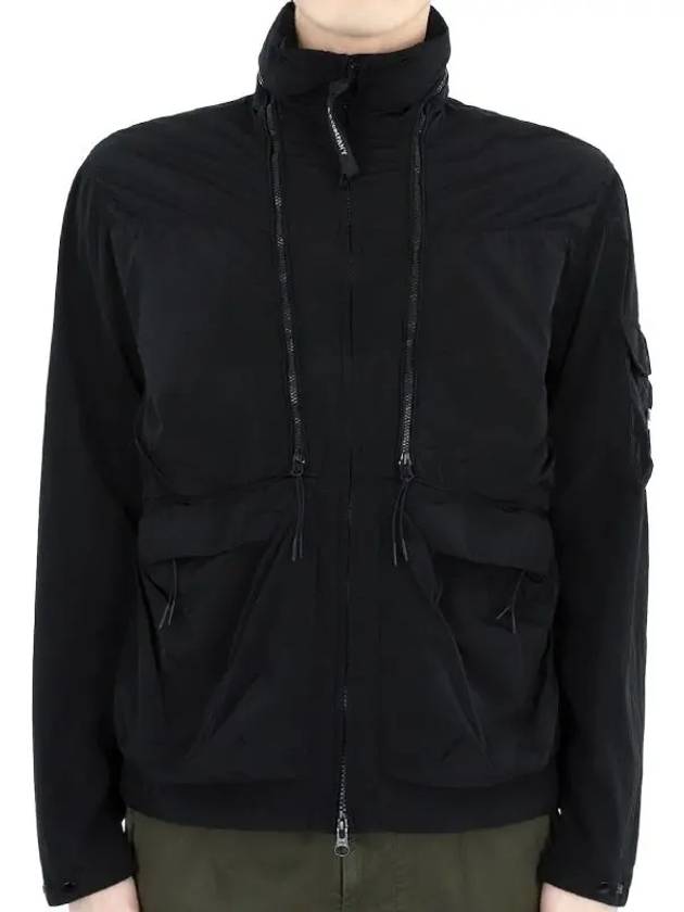 Men's Chrome-R Zip-Up Jacket Black - CP COMPANY - BALAAN 3