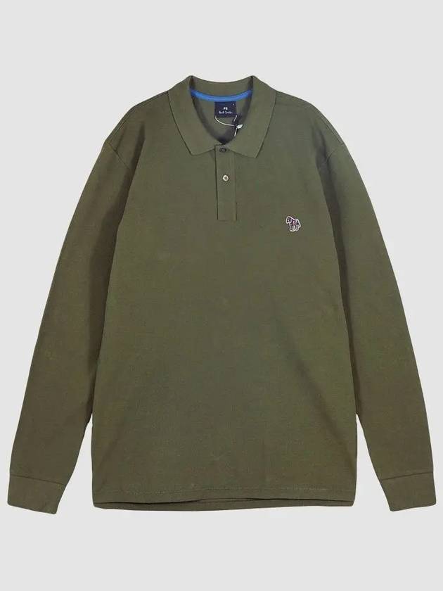 Zebra Logo Long Sleeve Polo Shirt Green - PAUL SMITH - BALAAN 3