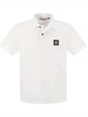 Pique Stretch Cotton Short Sleeve Polo Shirt White - STONE ISLAND - BALAAN 2