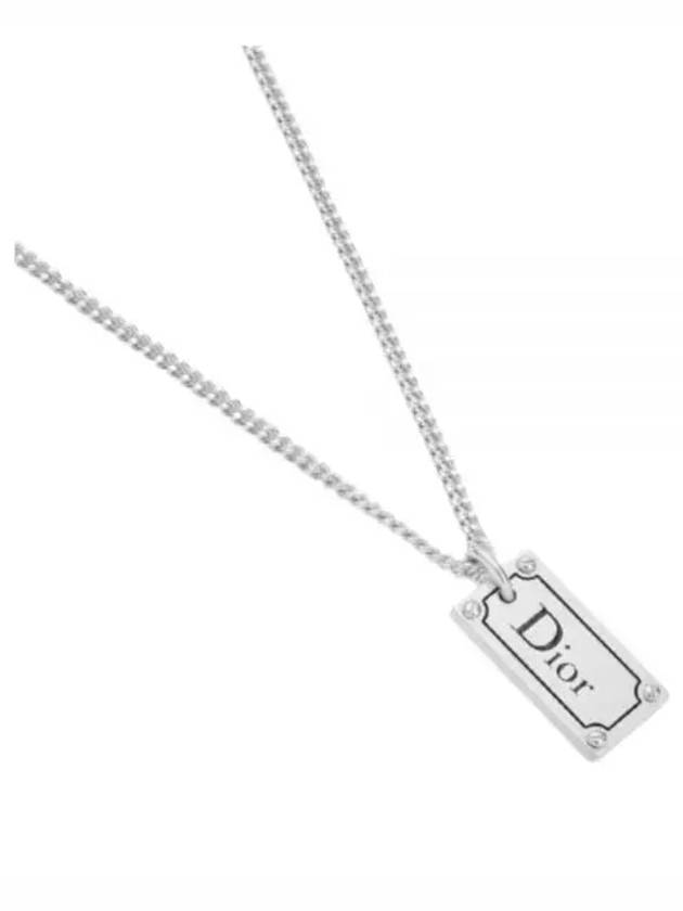 Plate Pendant Necklace Silver - DIOR - BALAAN 2