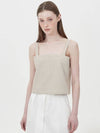 linen square sleeveless crop top_oatmeal - JUN BY JUN K - BALAAN 2