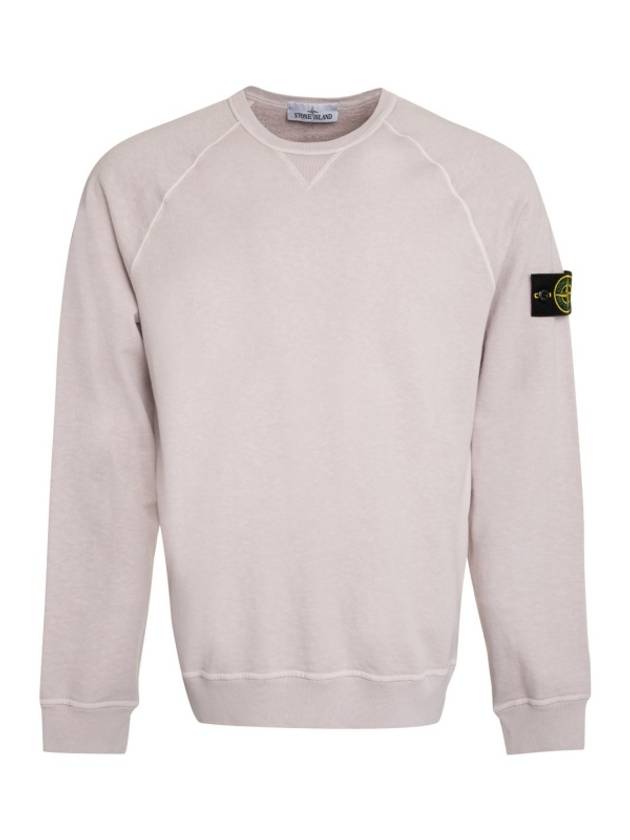 Garment Dyed Malfile Fleece Crewneck Sweatshirt Rose Pink - STONE ISLAND - BALAAN 2