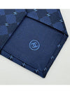 CC Logo Silk Tie Navy - CHANEL - BALAAN 5