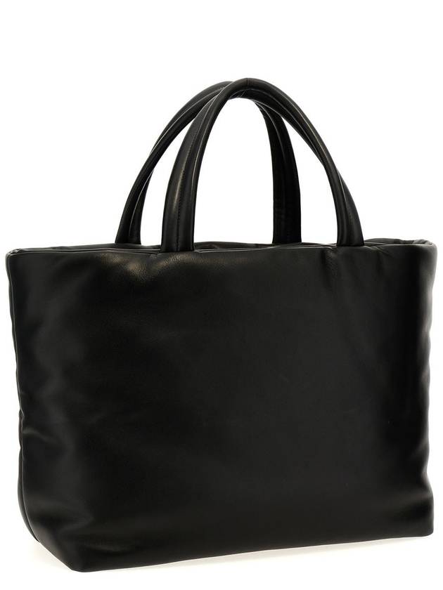 Logo Nappa Lambskin Tote Bag Black - SAINT LAURENT - BALAAN 3