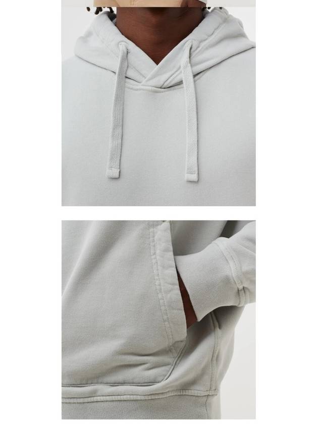 Wappen Patch Cotton Fleece Hoodie White - STONE ISLAND - BALAAN 6