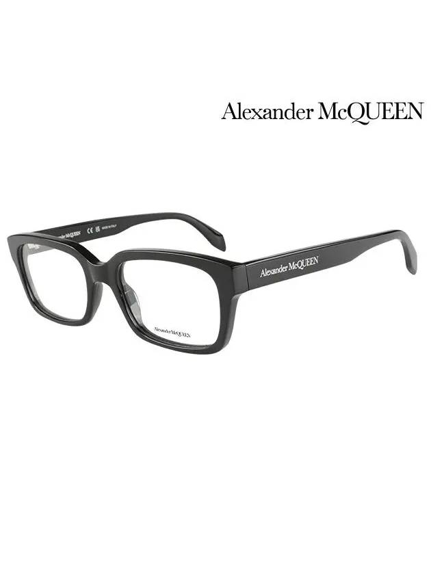 Glasses Frame AM0345O 001 Square Acetate Men Women Glasses - ALEXANDER MCQUEEN - BALAAN.