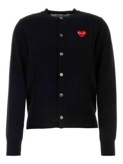 Heart Wappen Wool Cardigan Black - COMME DES GARCONS - BALAAN 2