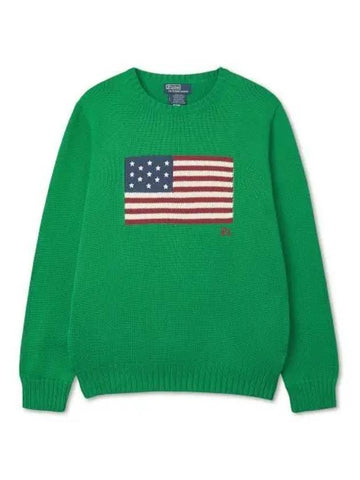 Iconic Flag Sweater Green - POLO RALPH LAUREN - BALAAN 1